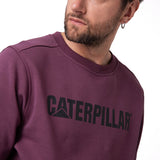 Polerón Crewneck Hombre Logo Caterpillar Burdeo