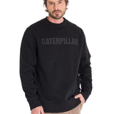 Poleron Casual Unisex Caterpillar Logo Crewneck Sweatshirt Negro Cat