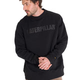Poleron Casual Unisex Caterpillar Logo Crewneck Sweatshirt Negro Cat