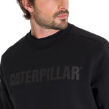 Poleron Casual Unisex Caterpillar Logo Crewneck Sweatshirt Negro Cat