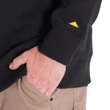 Poleron Casual Unisex Caterpillar Logo Crewneck Sweatshirt Negro Cat