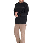 Poleron Casual Unisex Caterpillar Logo Crewneck Sweatshirt Negro Cat