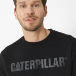 Poleron Casual Unisex Caterpillar Logo Crewneck Sweatshirt Negro Cat