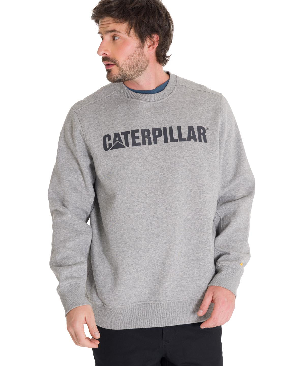 Polerón Unisex Caterpillar Logo Crewneck Gris Cat