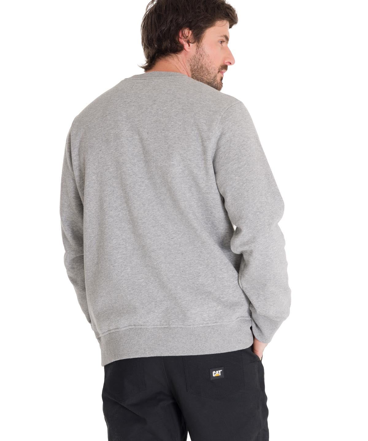 Polerón Unisex Caterpillar Logo Crewneck Gris Cat