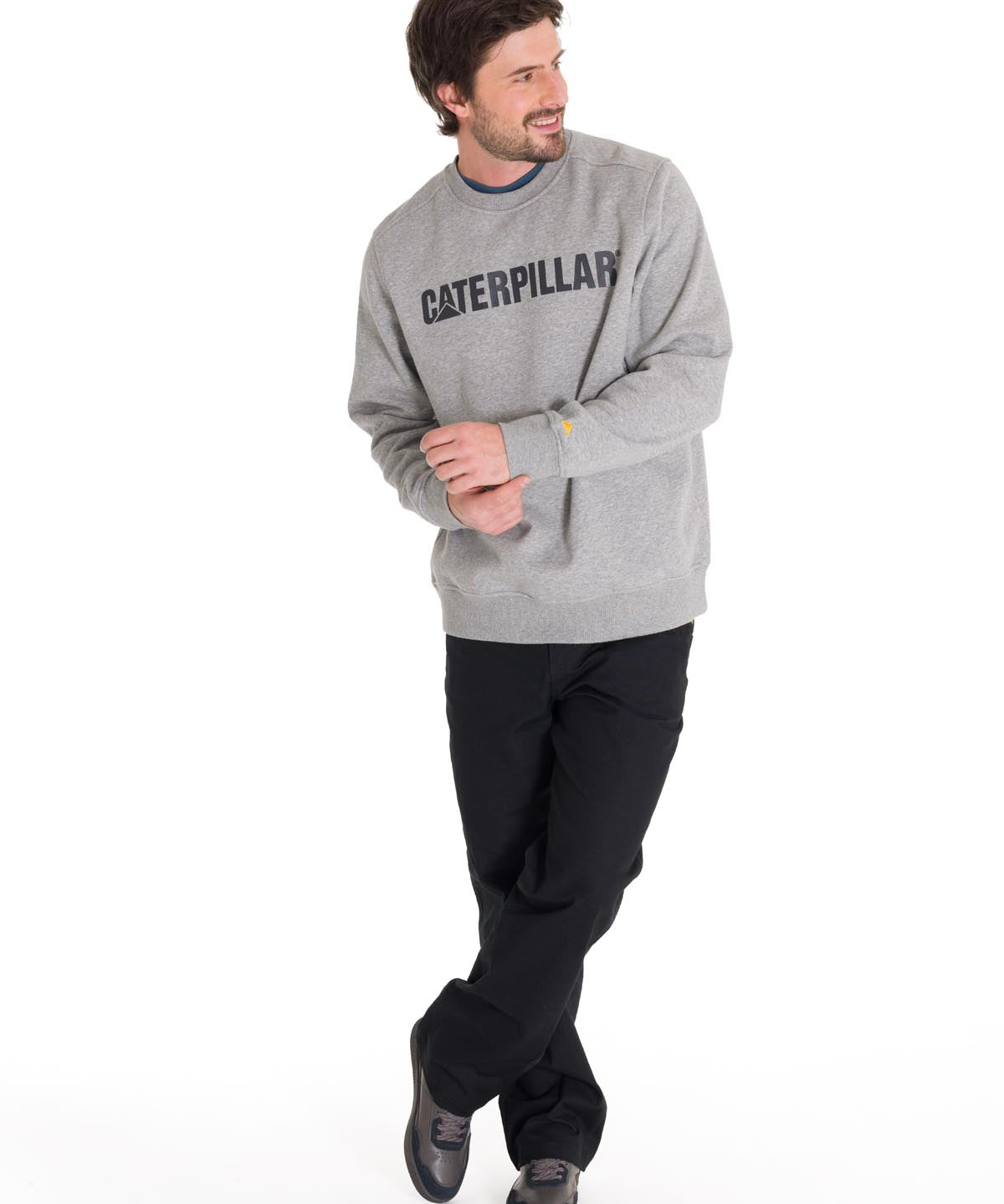 Polerón Unisex Caterpillar Logo Crewneck Gris Cat