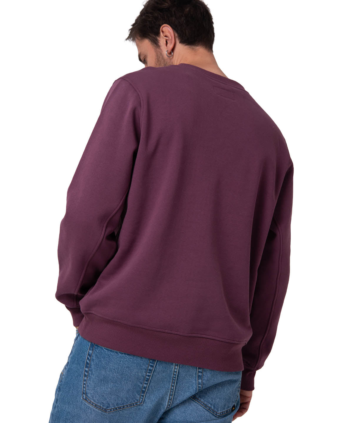 Polerón Crewneck Hombre Logo Caterpillar Negro