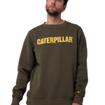 Polerón Crewneck Hombre Logo Caterpillar Verde