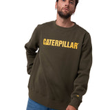 Polerón Crewneck Hombre Logo Caterpillar Verde
