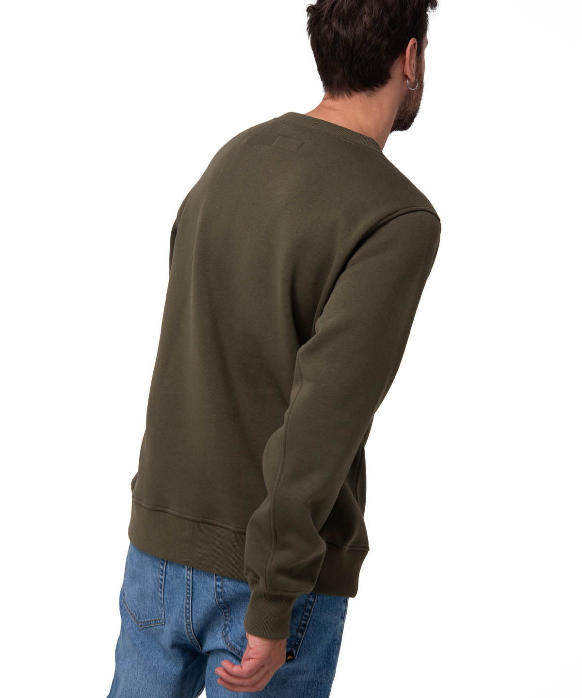 Polerón Crewneck Hombre Logo Caterpillar Verde