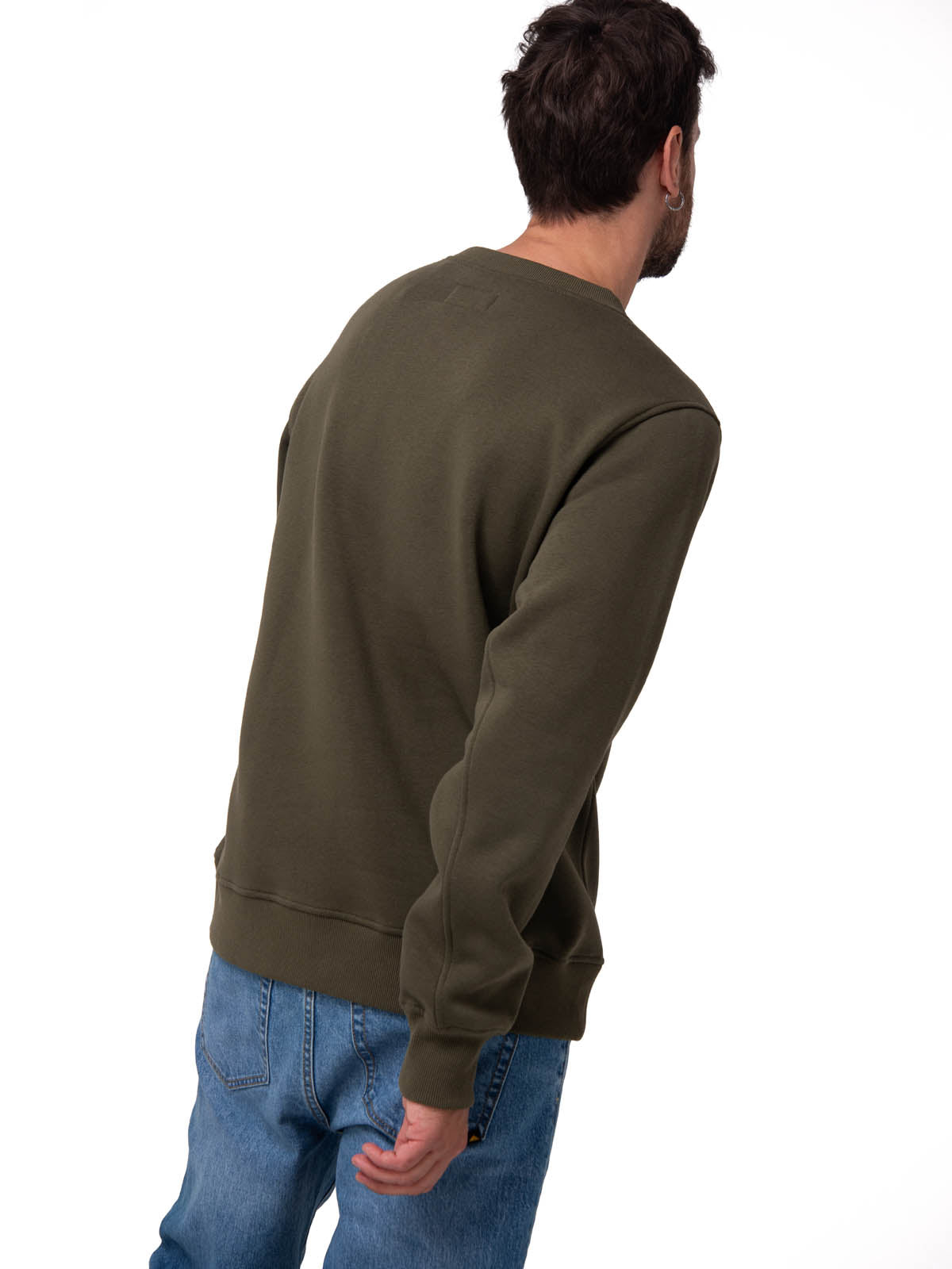 Polerón Crewneck Hombre Logo Caterpillar Verde