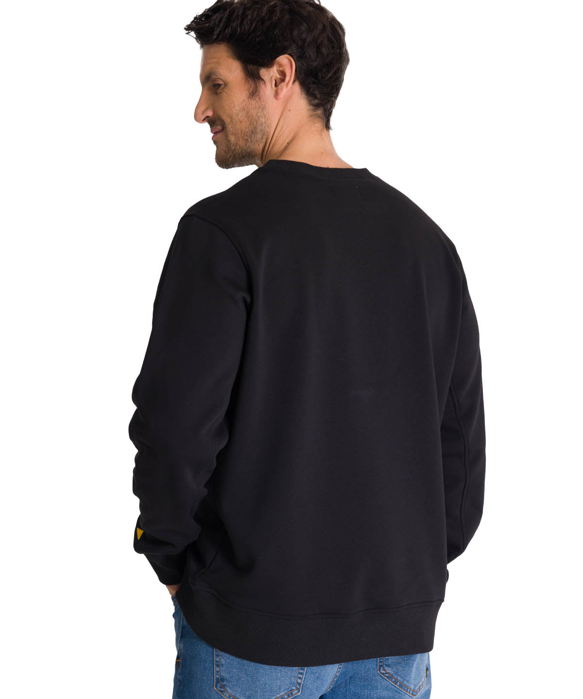 Polerón Crewneck Hombre Logo Caterpillar Negro CAT