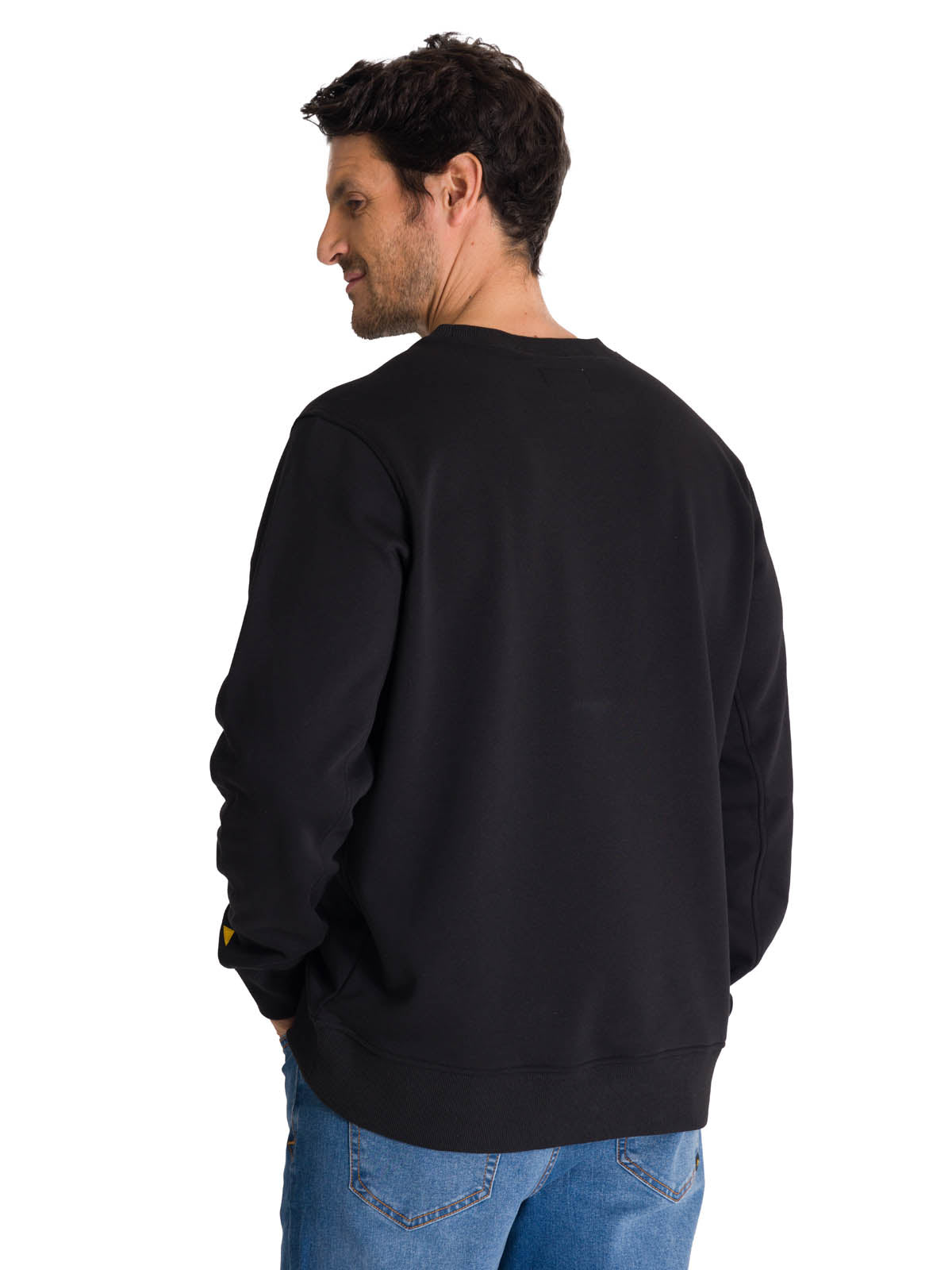 Polerón Crewneck Hombre Logo Caterpillar Negro CAT