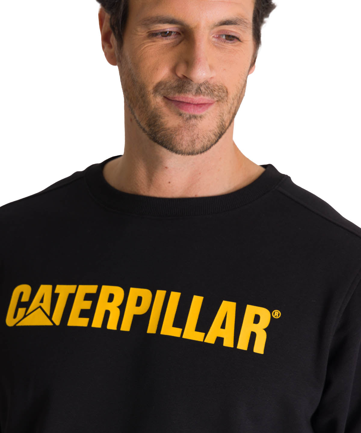 Polerón Crewneck Hombre Logo Caterpillar Negro CAT