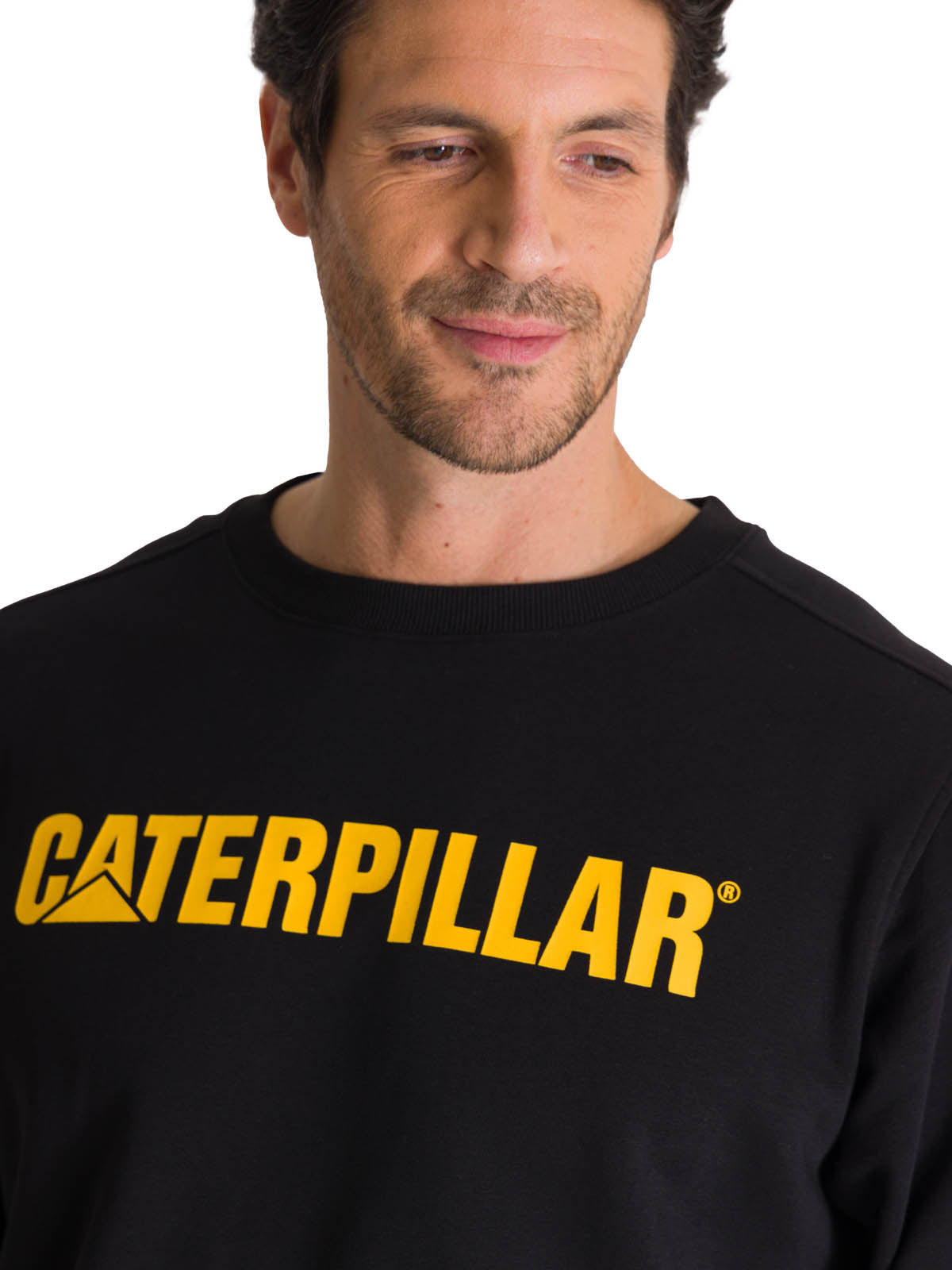 Polerón Crewneck Hombre Logo Caterpillar Negro CAT