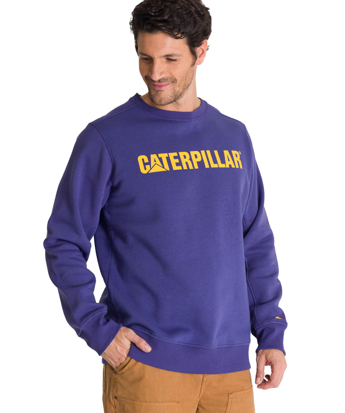 Polerón Crewneck Hombre Logo Caterpillar Azul CAT