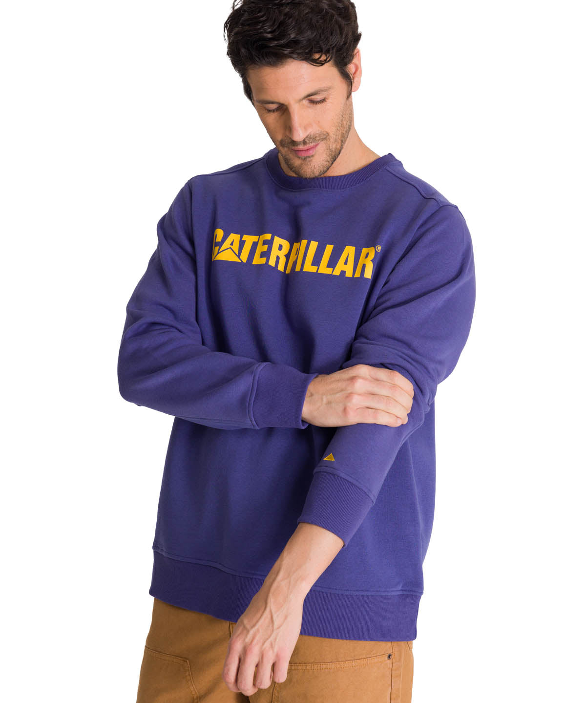 Polerón Crewneck Hombre Logo Caterpillar Azul CAT