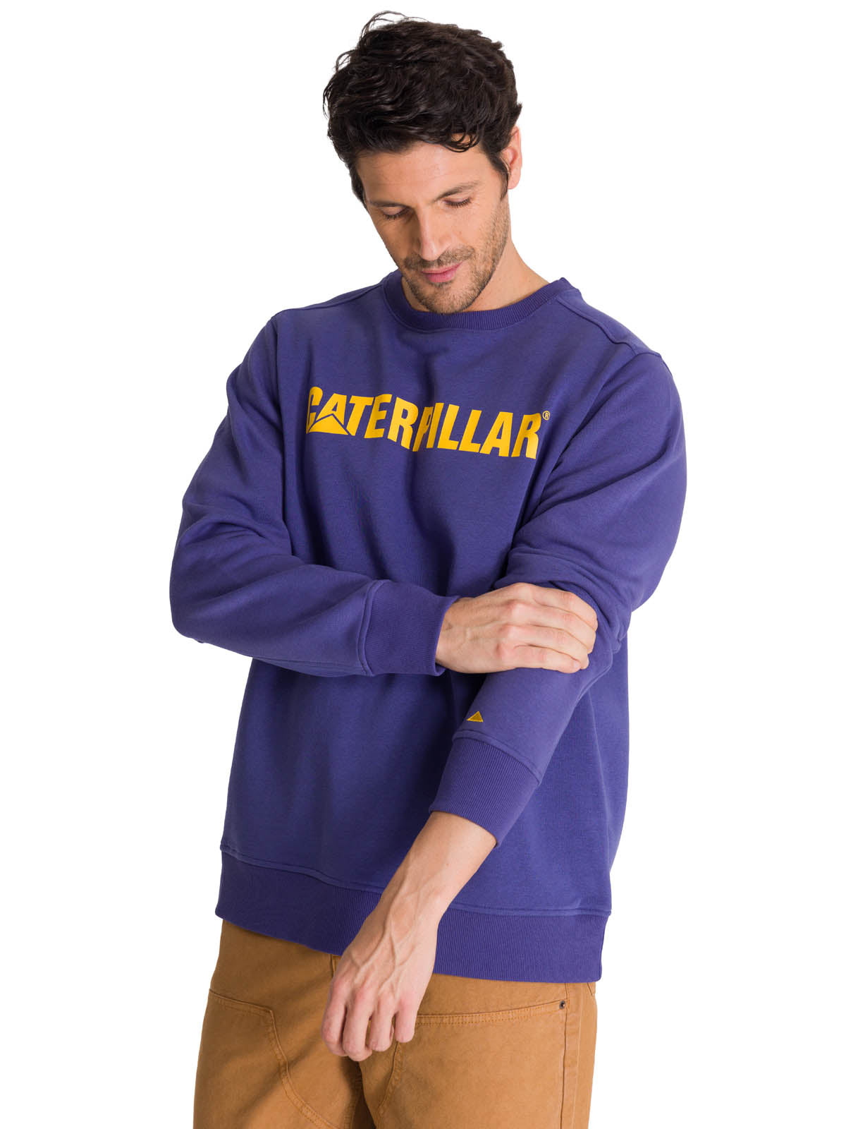 Polerón Crewneck Hombre Logo Caterpillar Azul CAT