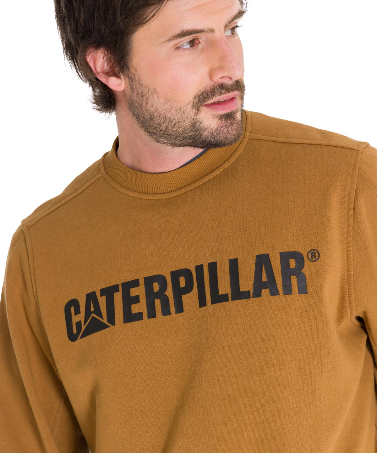 Polerón Unisex Caterpillar Logo Crewneck Café Cat