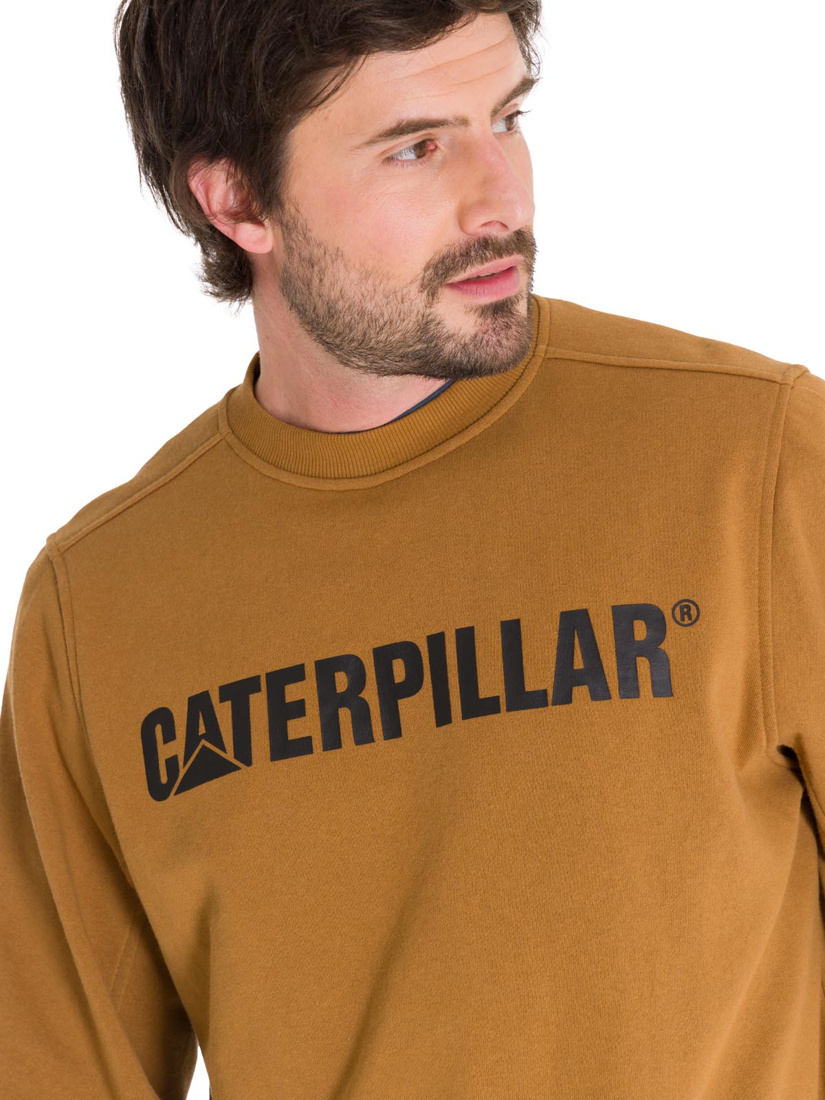 Polerón Unisex Caterpillar Logo Crewneck Café Cat