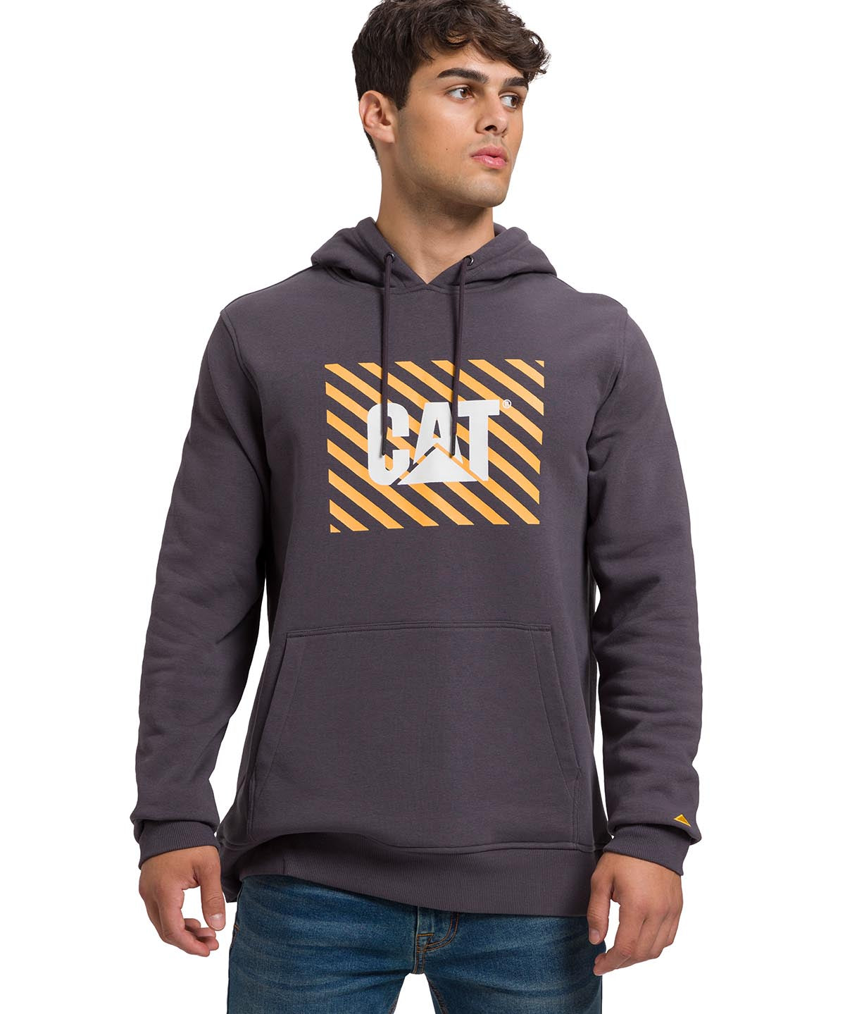 Polerón Manga Larga Unisex Graphic Pullover Hoodie Gris Oscuro Cat