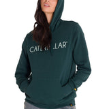 Polerón Con Gorro Mujer Logo Caterpillar Verde CAT