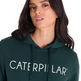 Polerón Con Gorro Mujer Logo Caterpillar Verde CAT