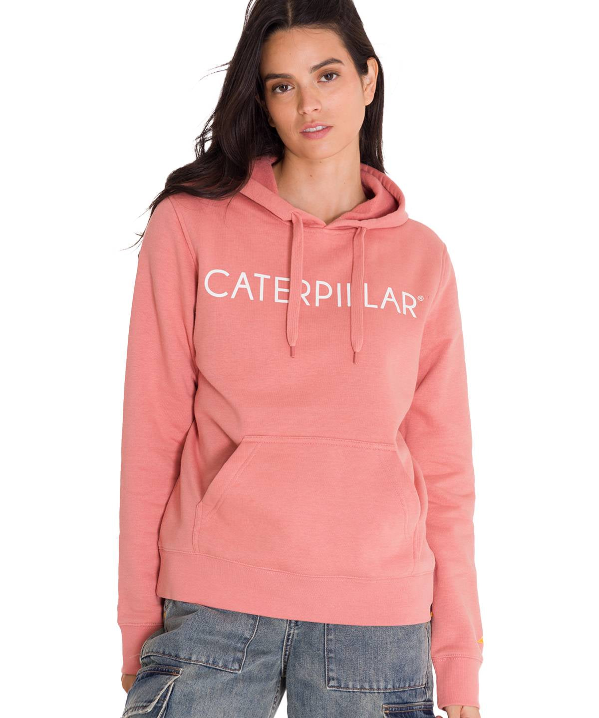 Polerón Con Gorro Mujer Logo Caterpillar Terracota CAT