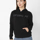 Poleron Casual Mujer Fleece Caterpillar Pullover Hoodie Negro Cat