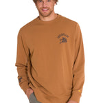 Polerón Manga Larga Hombre Graphic French Terry Crewneck Caramelo Cat