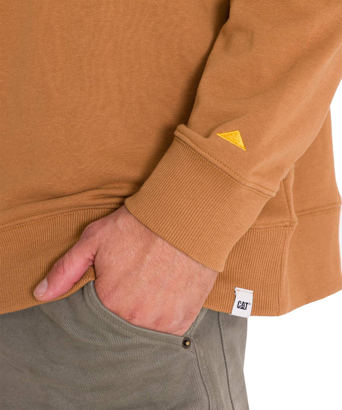 Polerón Manga Larga Hombre Graphic French Terry Crewneck Caramelo Cat