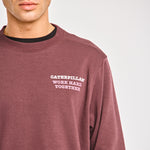 Polerón Casual Hombre GRAPHIC FRENCH TERRY CREWNECK Burdeo CAT