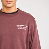 Polerón Casual Hombre GRAPHIC FRENCH TERRY CREWNECK Burdeo CAT