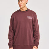 Polerón Casual Hombre GRAPHIC FRENCH TERRY CREWNECK Burdeo CAT