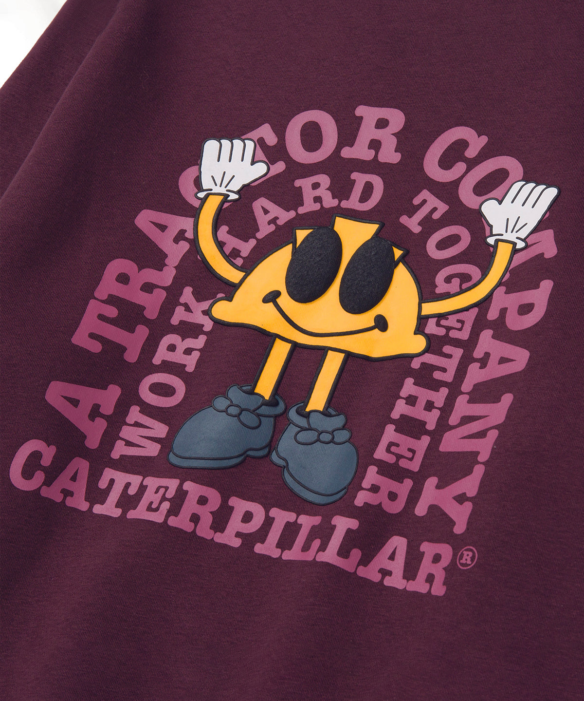 Polerón Casual Hombre GRAPHIC FRENCH TERRY CREWNECK Burdeo CAT