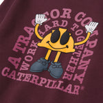 Polerón Casual Hombre GRAPHIC FRENCH TERRY CREWNECK Burdeo CAT