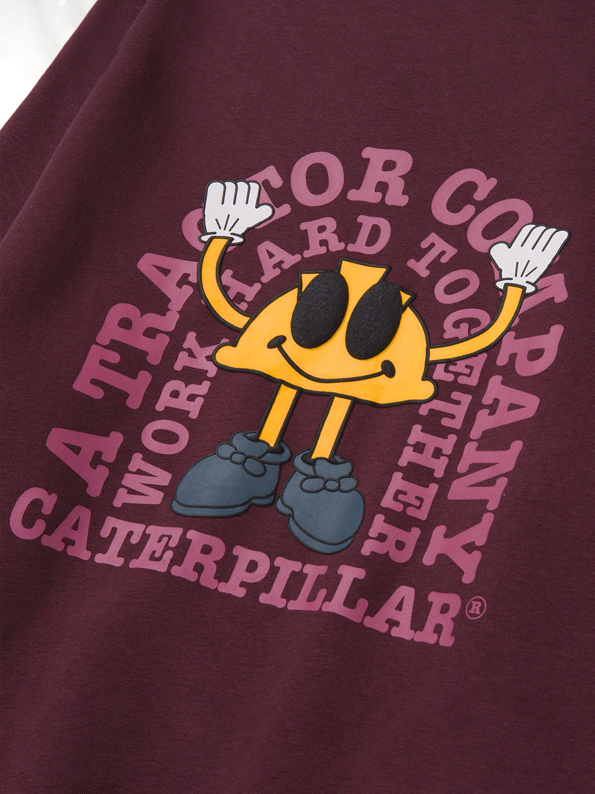 Polerón Casual Hombre GRAPHIC FRENCH TERRY CREWNECK Burdeo CAT