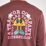 Polerón Casual Hombre GRAPHIC FRENCH TERRY CREWNECK Burdeo CAT