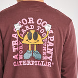 Polerón Casual Hombre GRAPHIC FRENCH TERRY CREWNECK Burdeo CAT