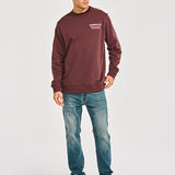 Polerón Casual Hombre GRAPHIC FRENCH TERRY CREWNECK Burdeo CAT