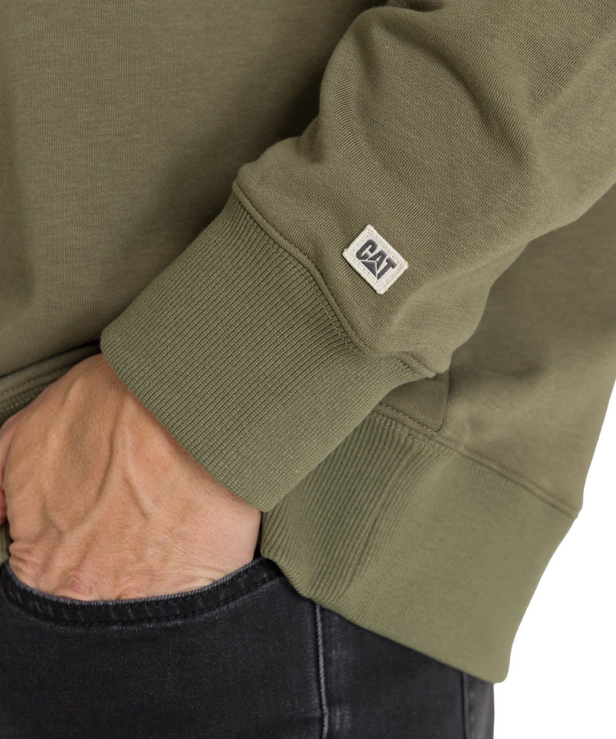 Polerón Crewneck Hombre Diseño French Terry Oliva CAT