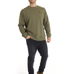 Polerón Crewneck Hombre Diseño French Terry Oliva CAT