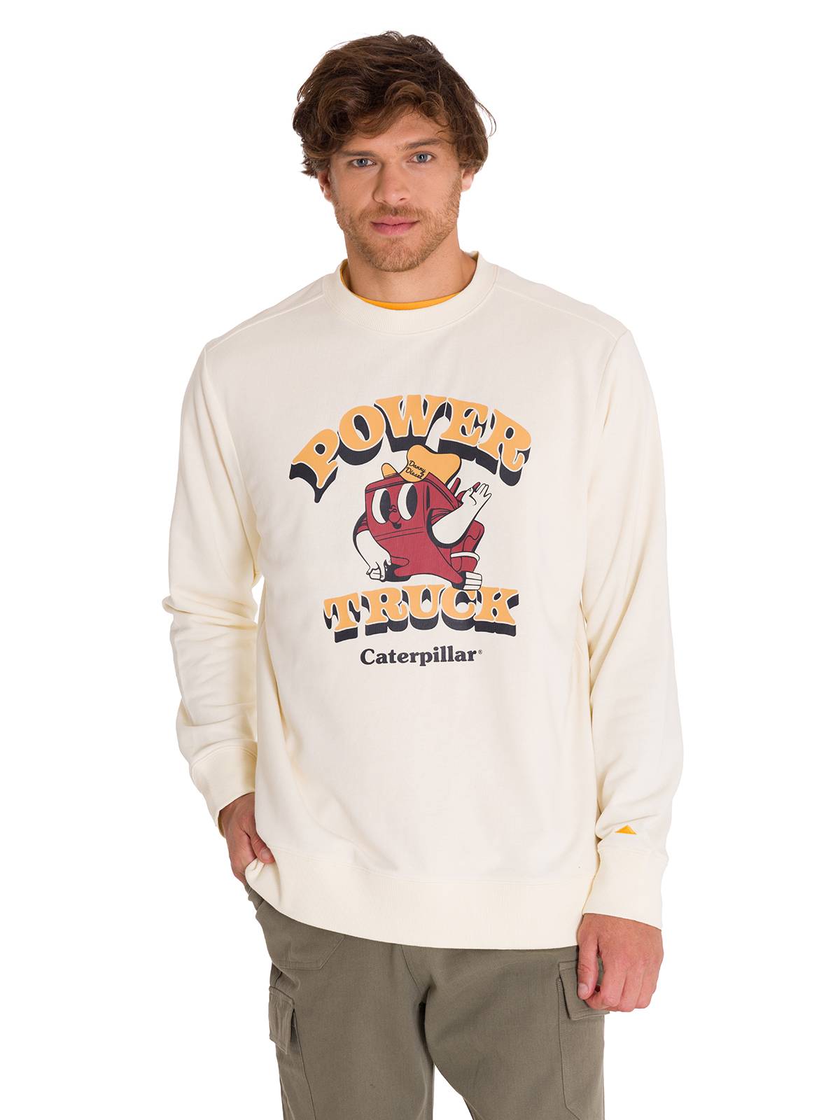 Polerón Manga Larga Unisex Diseño French Terry Amarillo Cat