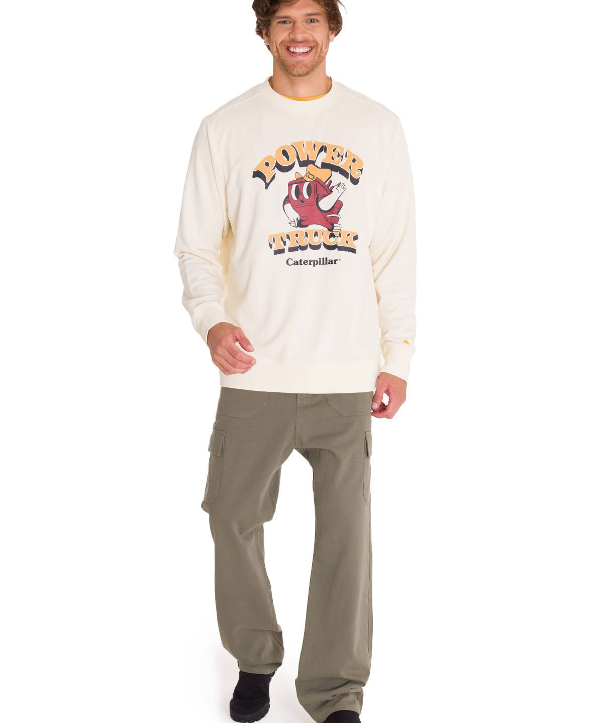 Polerón Manga Larga Unisex Diseño French Terry Amarillo Cat