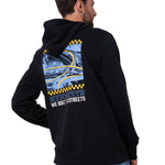 Polerón Con Gorro Hombre Diseño French Terry Negro Cat