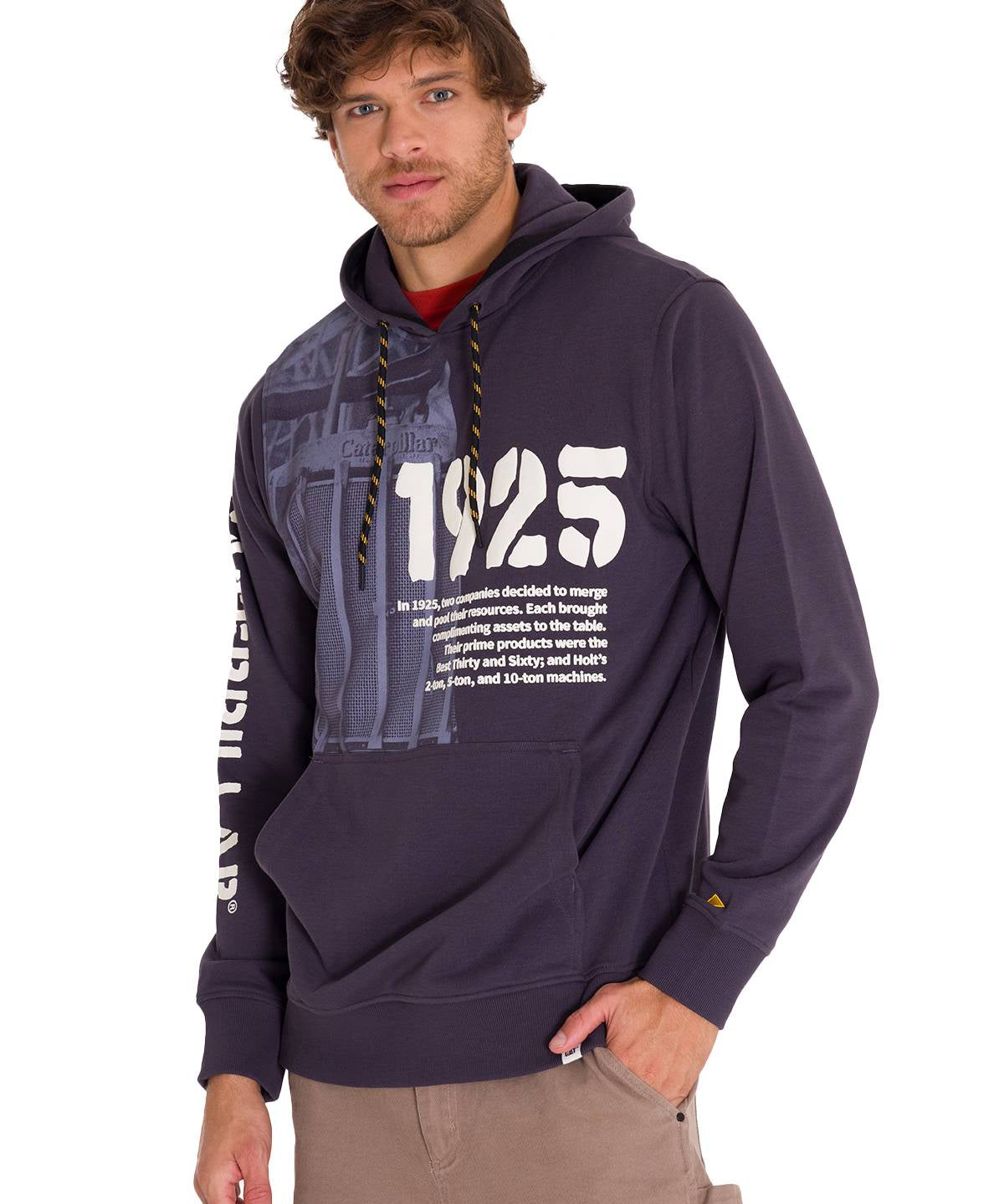 Polerón Manga Larga Hombre PREMIUM GRAPHIC PULLOVER Azul Marino Cat