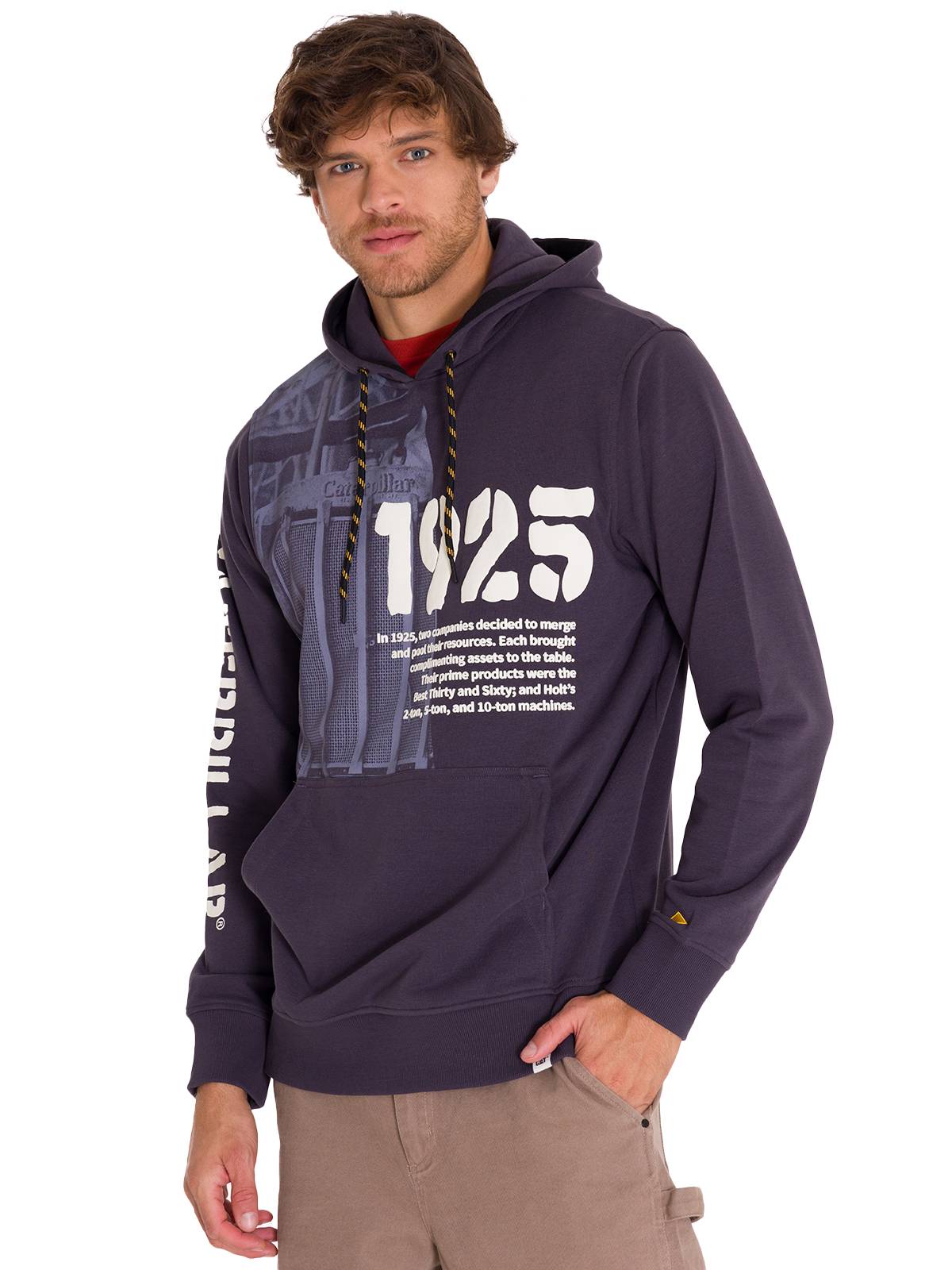 Polerón Manga Larga Hombre PREMIUM GRAPHIC PULLOVER Azul Marino Cat