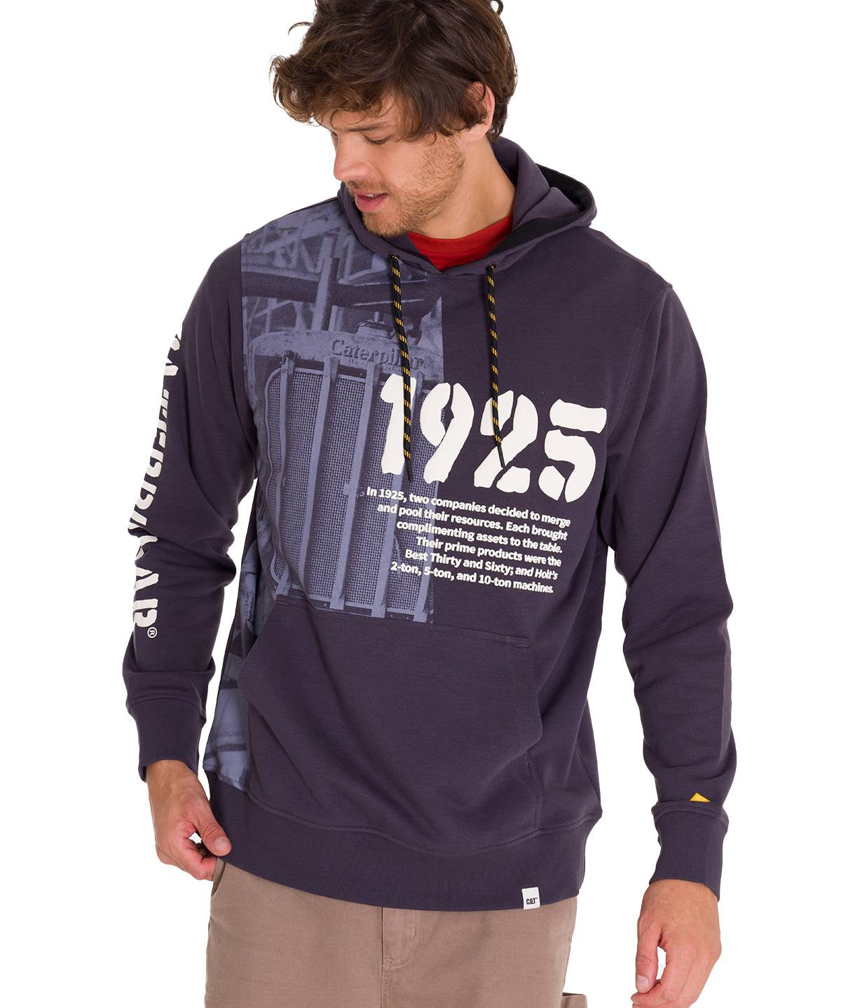 Polerón Manga Larga Hombre PREMIUM GRAPHIC PULLOVER Azul Marino Cat