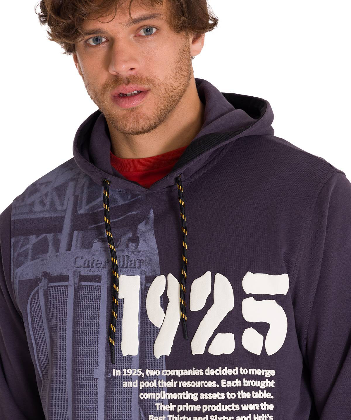 Polerón Manga Larga Hombre PREMIUM GRAPHIC PULLOVER Azul Marino Cat