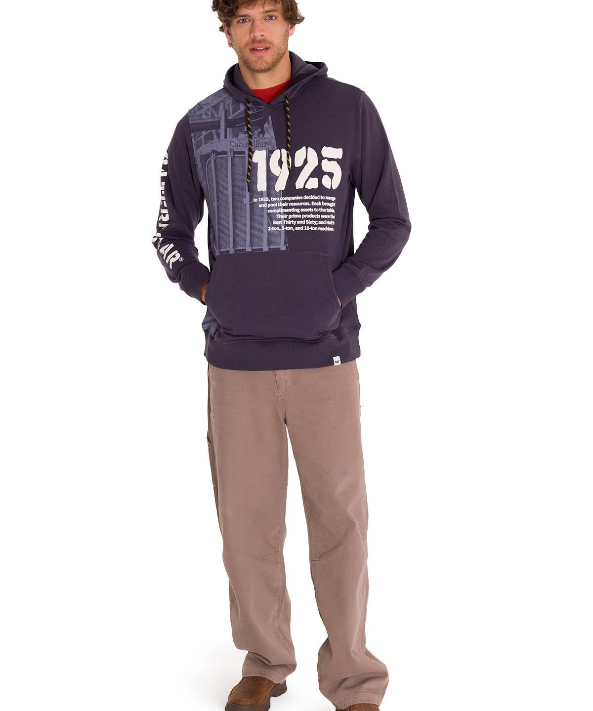 Polerón Manga Larga Hombre PREMIUM GRAPHIC PULLOVER Azul Marino Cat